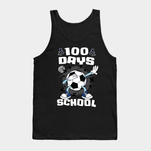 100 days of school featuring a dabbing Football #3 Tank Top